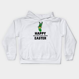 HAPPY Easter Excited And Delighted Dill Pickle Kids Hoodie